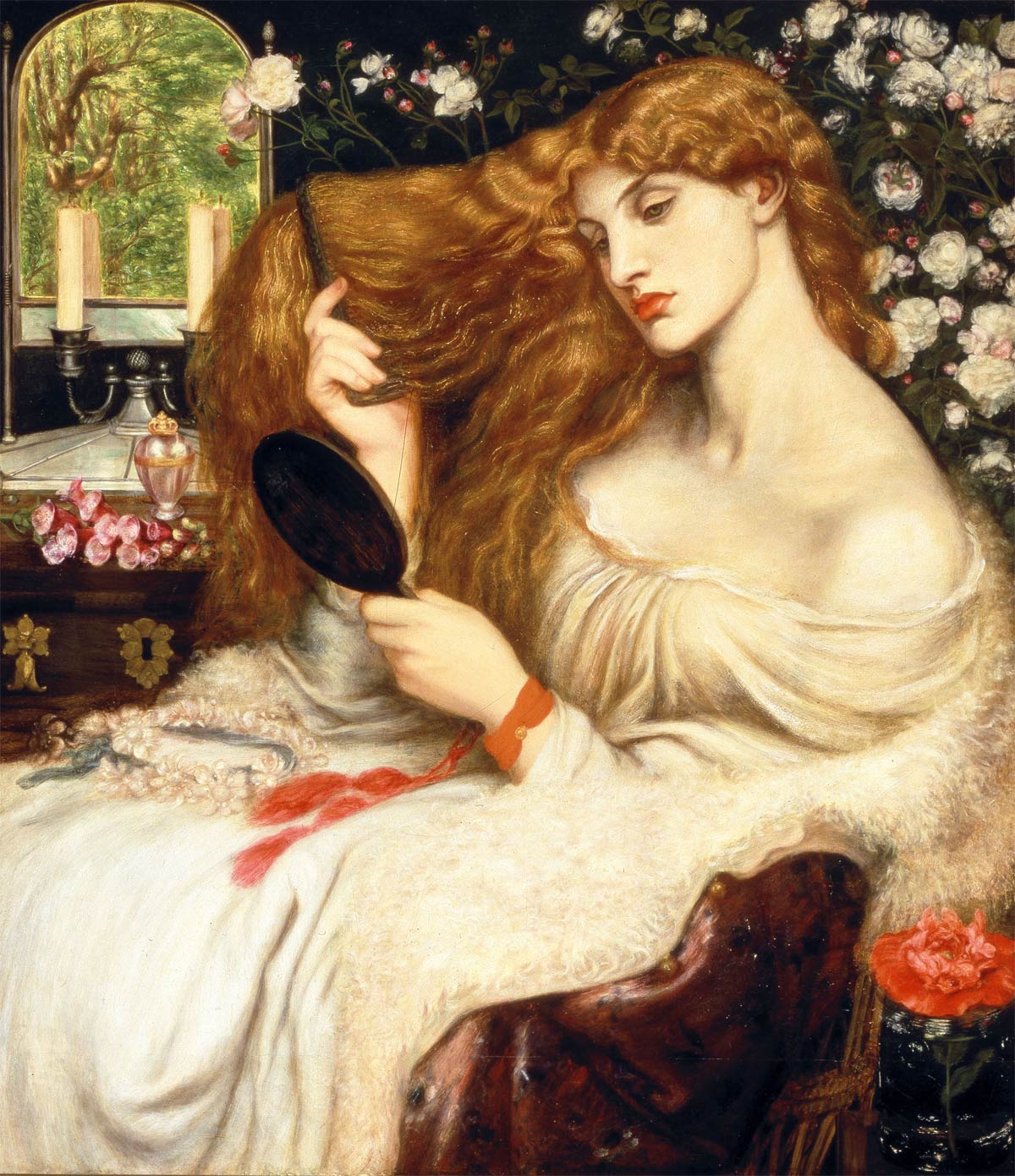 Dante Gabriel Rossetti, Lady Lilith (1866-1868, olio su tela, 95,5 x 85,1 cm; Delaware, Delaware Art Museum)
 Dante Gabriel Rossetti, Lady Lilith (1866-1868, olio su tela, 95,5 x 85,1 cm; Delaware, Delaware Art Museum)