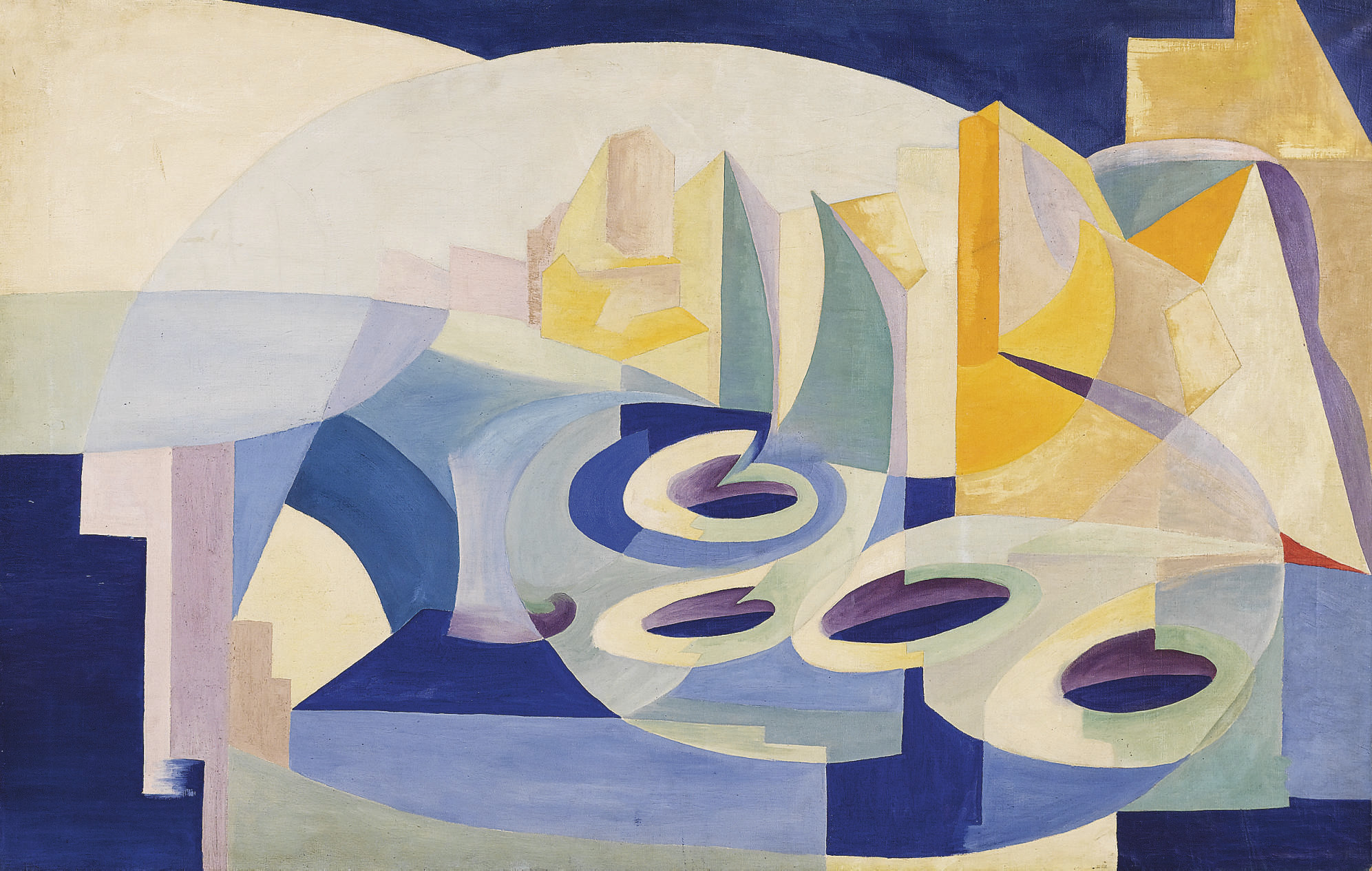 Benedetta Cappa Marinetti, Ritmi di rocce e mare (1929 circa; olio su tela, 80 x 125 cm; Collezione privata)
