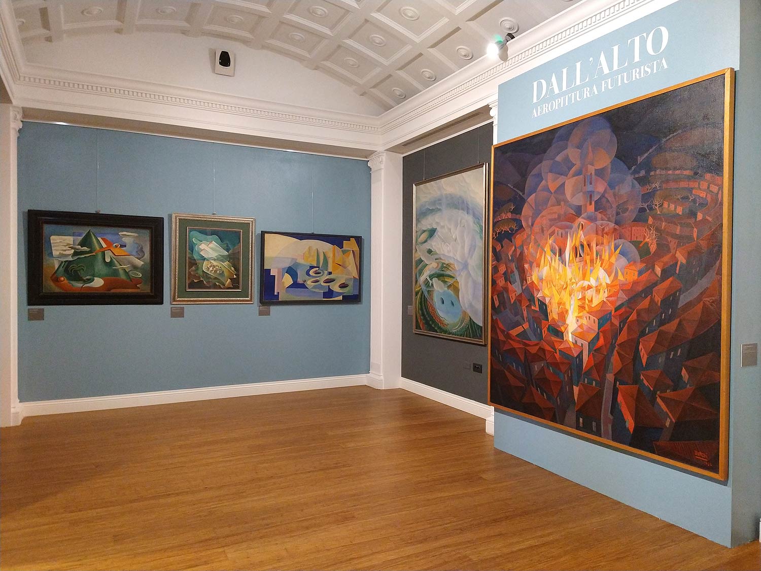 Allestimenti della mostra Dall'alto. Aeropittura futurista
