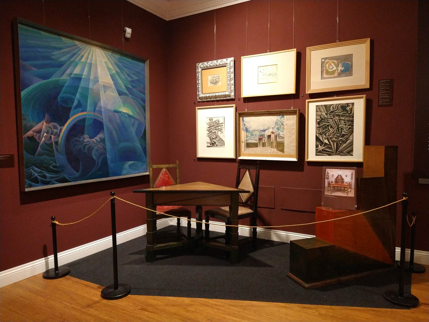 Allestimenti della mostra Dall'alto. Aeropittura futurista
