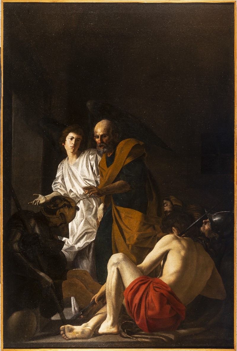 Battistello Caracciolo, Liberazione di San Pietro (1615; olio su tela; Napoli, Pio Monte della Misericordia)
