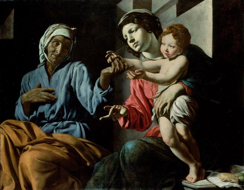 Battistello Caracciolo, Madonna col Bambino e Sant’Anna (1630 circa; olio su tela; Vienna, Kunsthistorisches Museum)
