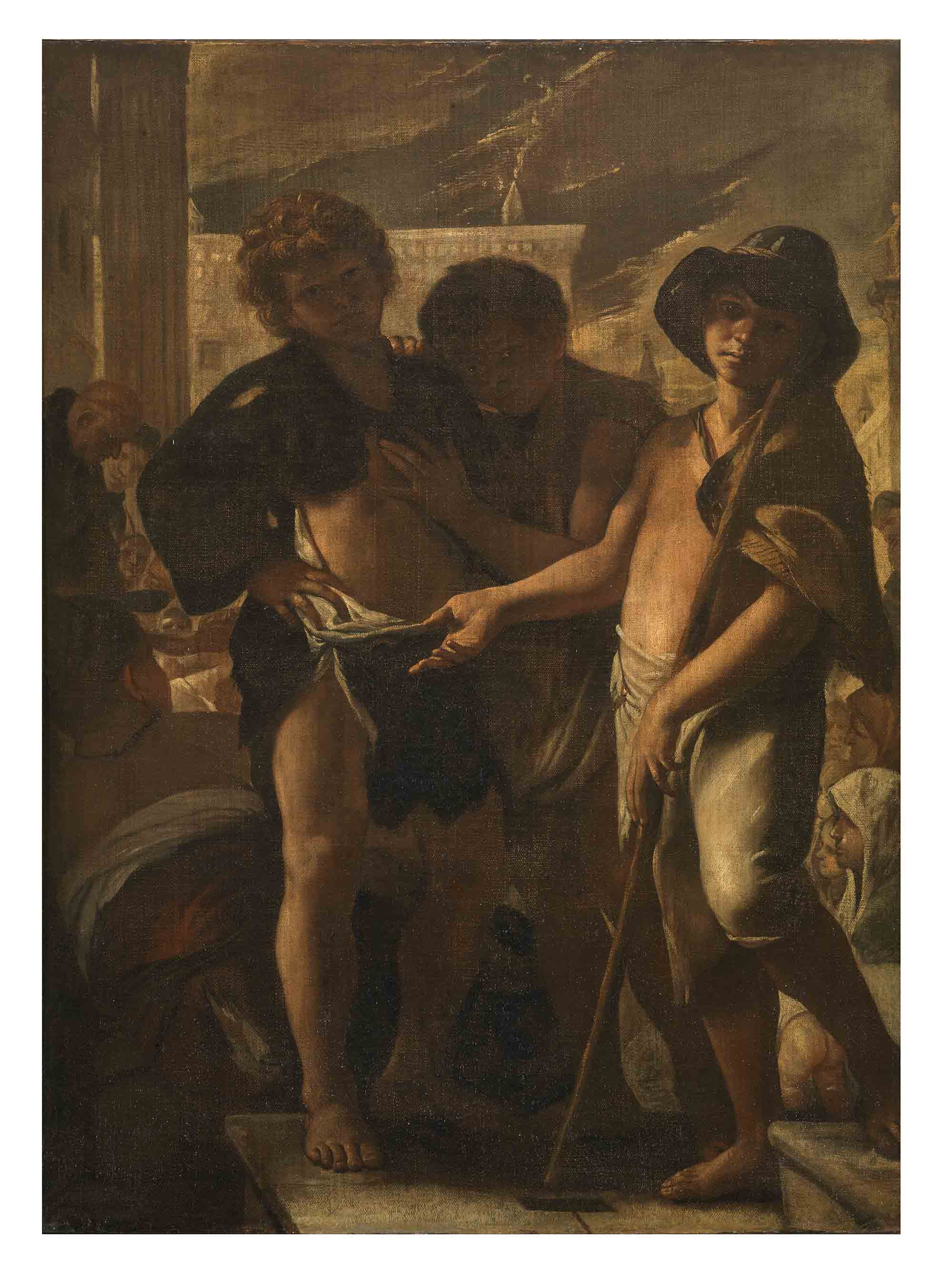 Mattia Preti, Scena di carità con tre fanciulli mendicanti (1653 circa; olio su tela; Vaglia, Fondazione Giuseppe e Margaret De Vito per la storia dell'arte moderna a Napoli)