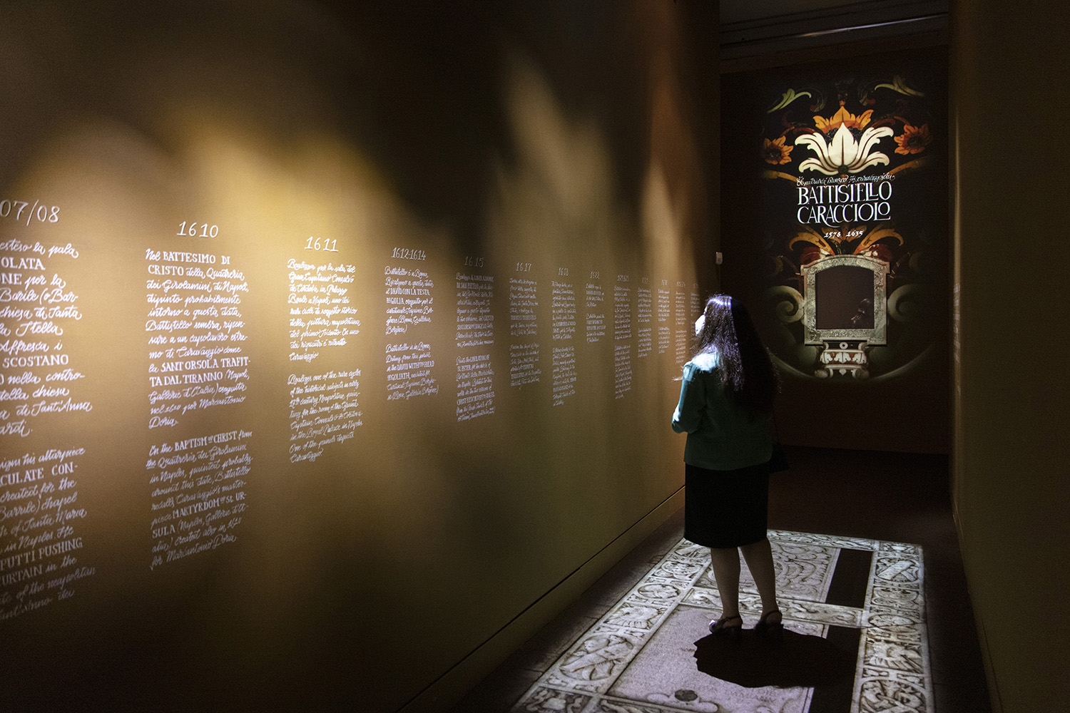 Sala della mostra Il patriarca bronzeo dei Caravaggeschi: Battistello Caracciolo (1578-1635)
