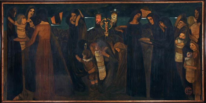 Lorenzo Viani, Benedizione dei morti del mare (1914-1916; olio su tela, 192 x 394 cm; Viareggio, Galleria d'Arte Moderna e Contemporanea)
 Lorenzo Viani, Benedizione dei morti del mare (1914-1916; olio su tela, 192 x 394 cm; Viareggio, Galleria d'Arte Moderna e Contemporanea)