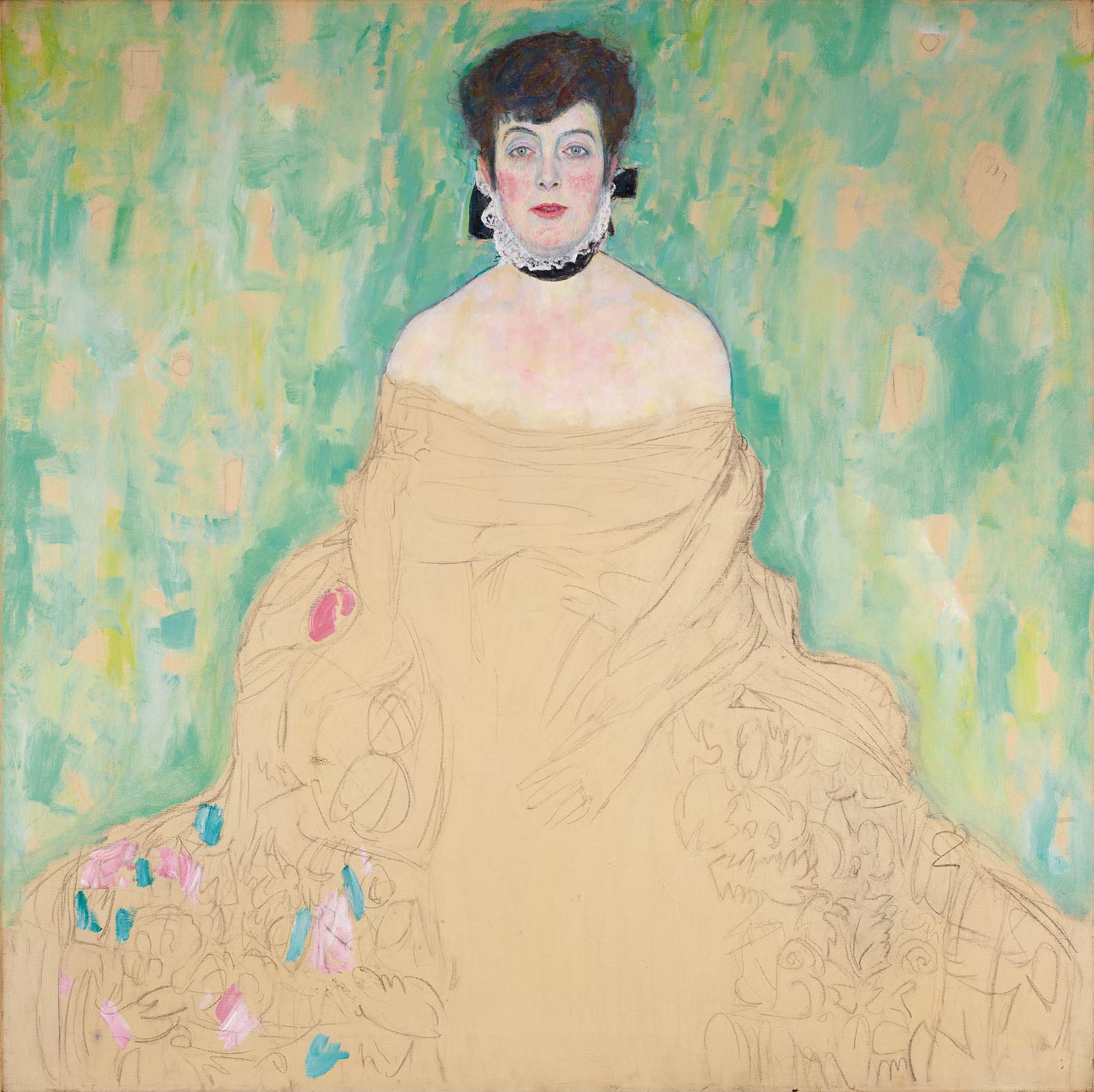 Gustav Klimt, Amalie Zuckerkandl (1913-1917, incompiuto; olio su tela, 128 × 128 cm; Vienna, Belvedere, inv. 7700)
