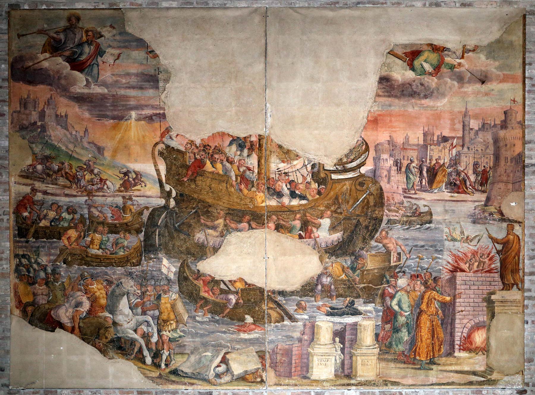 Giulio Rubone e Alessandro da Casalmaggiore, Allegoria della Chiesa trionfante (1571-1579; affresco; Mantova, San Francesco)
