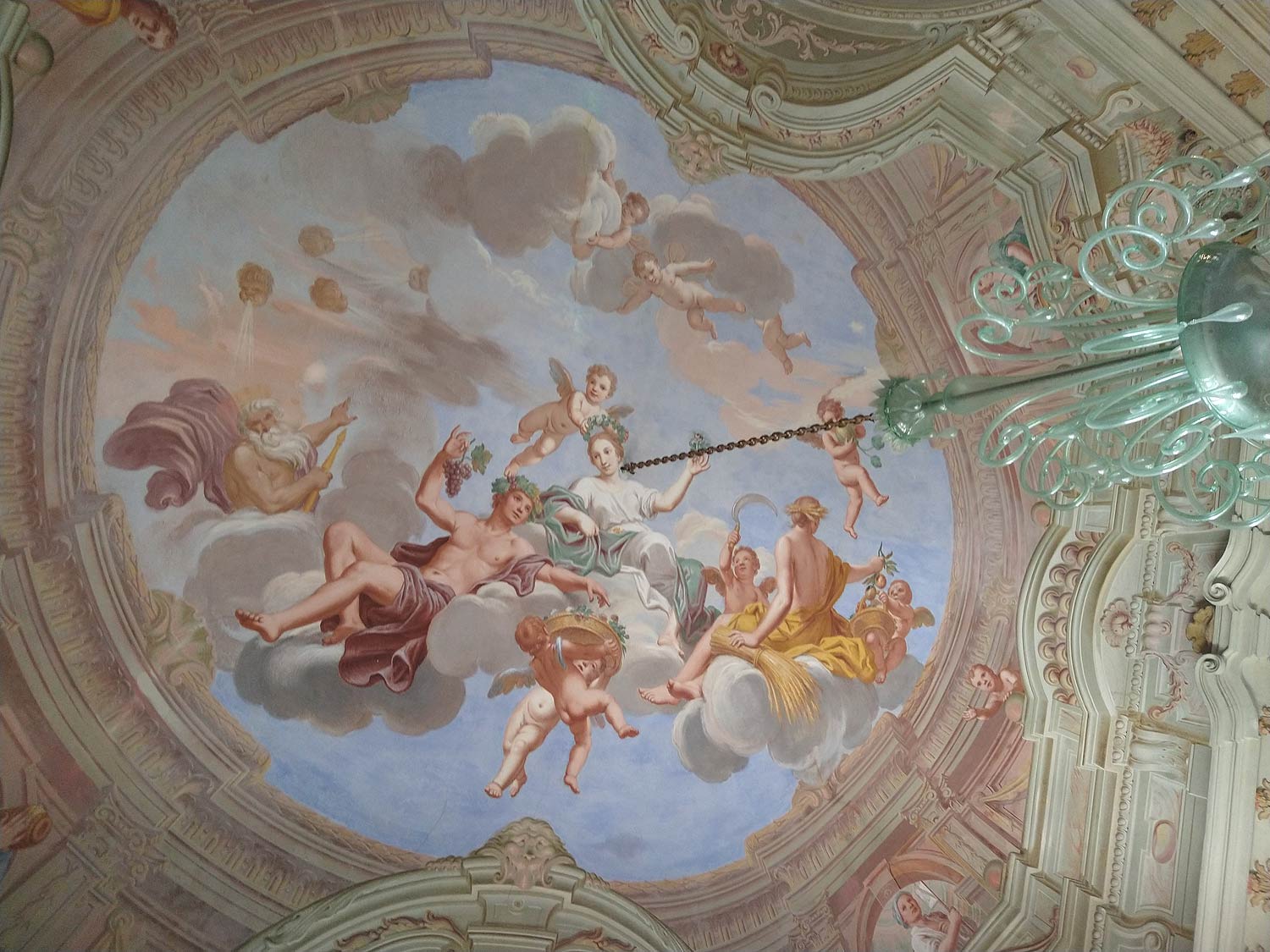 Il soffitto della Sala del Belvedere
