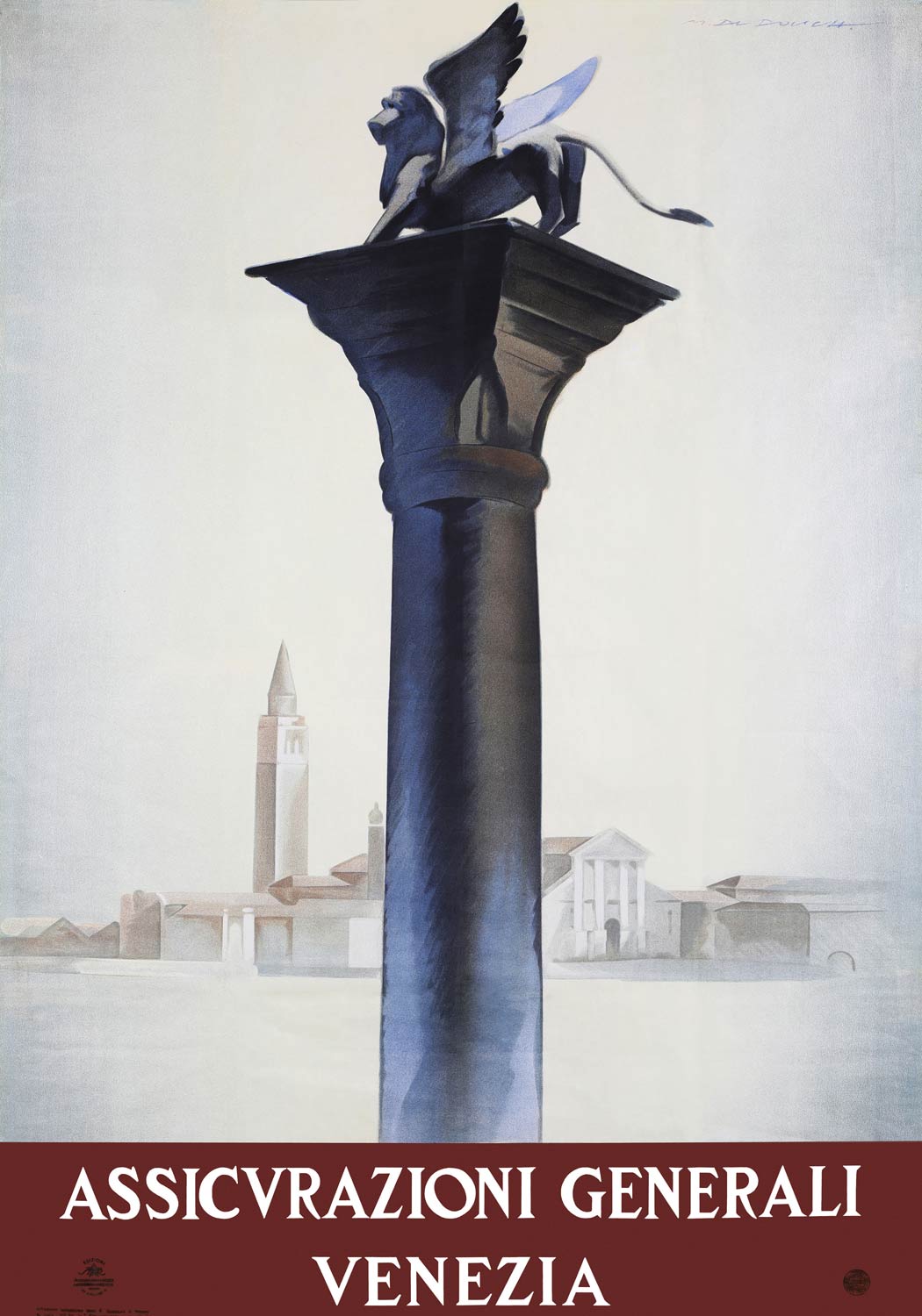 Marcello Dudovich, Colonna con leone marciano (1932)
