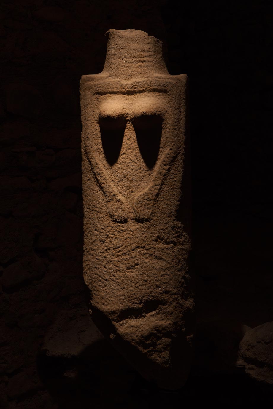 Stele di Treschietto (arenaria; Pontremoli, Museo delle Statue Stele). Foto Museo delle Statue Stele
