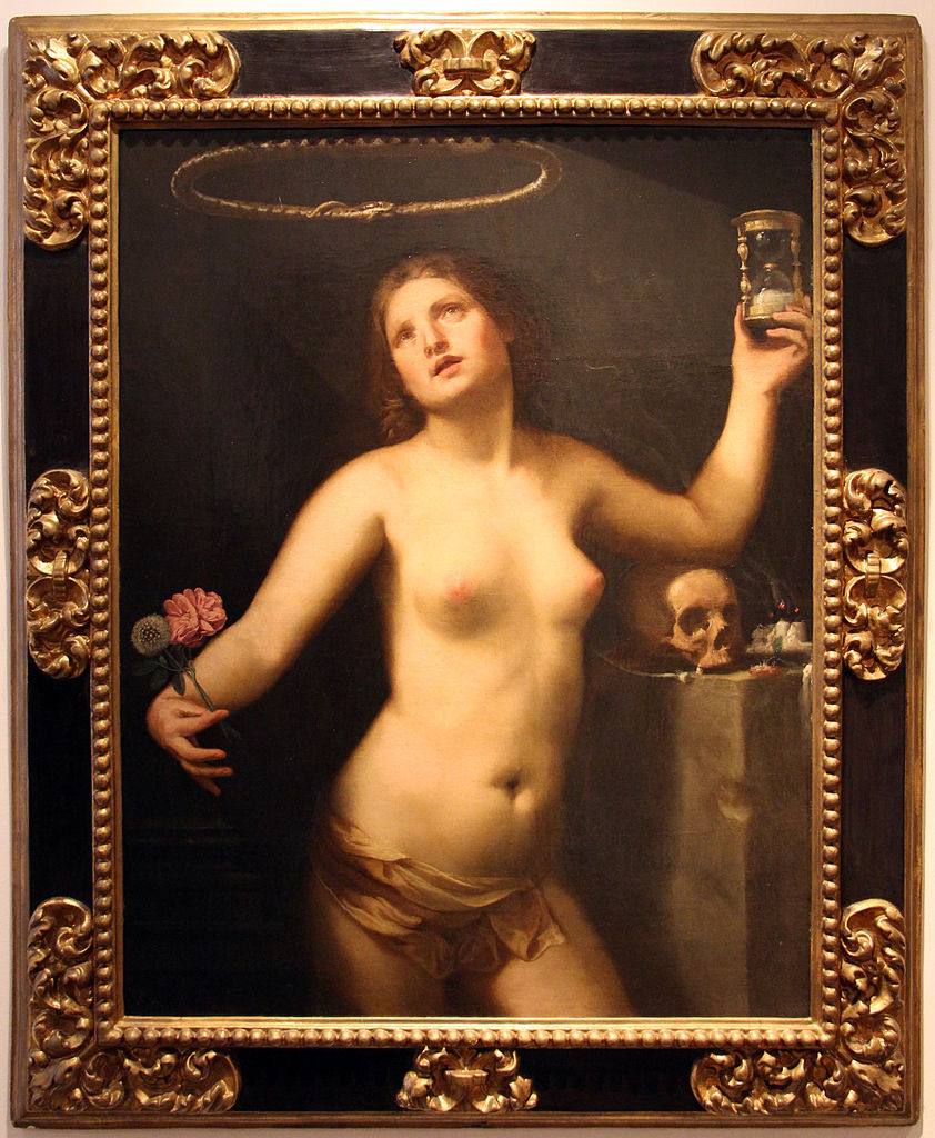 Guido Cagnacci, Allegoria del tempo (La vita umana) (1650 circa; olio su tela, 108,5 x 84 cm; Ro Ferrarese, Fondazione Cavallini Sgarbi)
