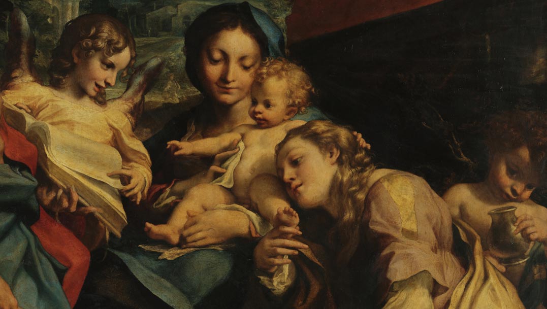 Correggio, Madonna di San Girolamo o Il Giorno, dettaglio della Maddalena
