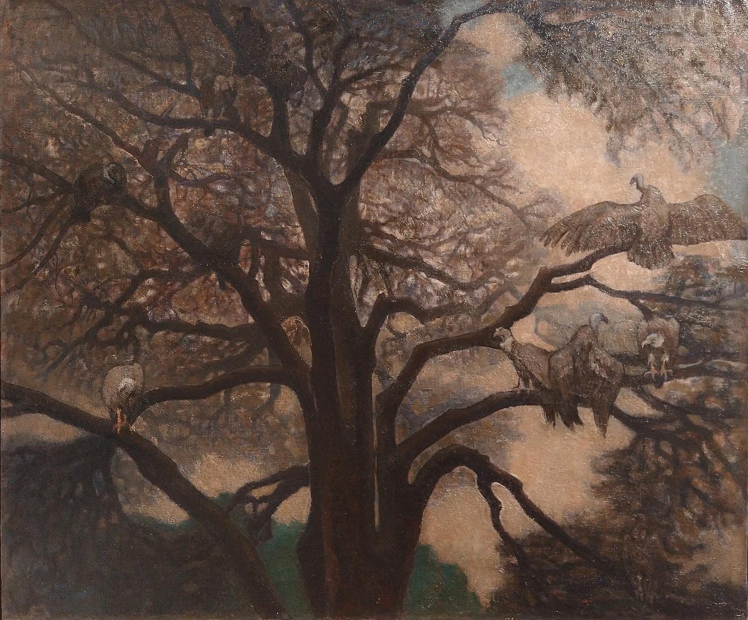 Anselmo Bucci, Cedro del Libano (1925; olio su tela, 100 x 120 cm; Collezione privata)