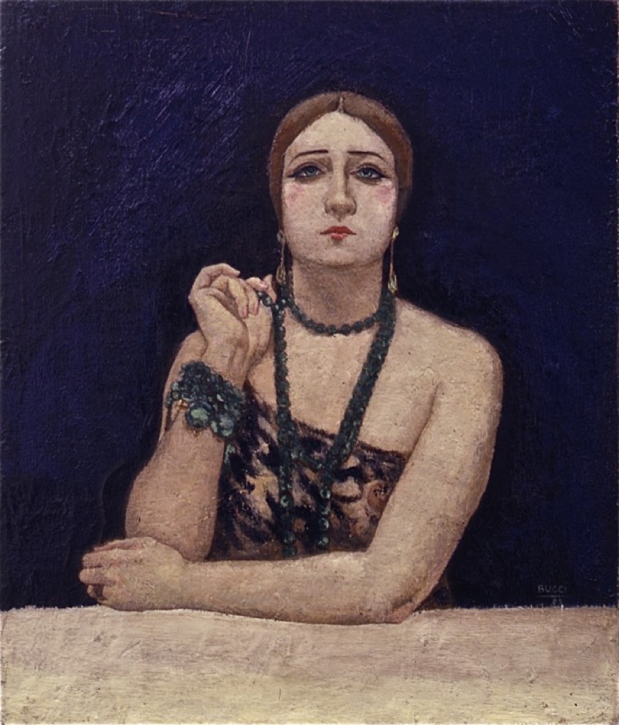 Anselmo Bucci, Ritratto di Rosa Rodrigo (La bella) (1923; olio su tela, 72 x 60 cm; Collezione privata)