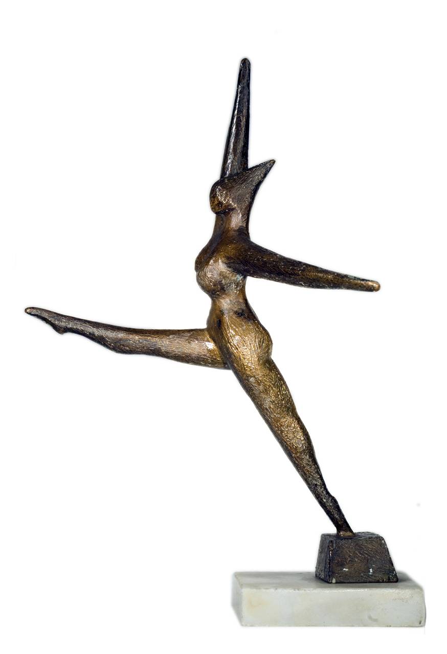 Albert Friscia, Modern Dancer (1960-1989 circa; bronzo, altezza 13,5 cm; Potenza, Biblioteca Nazionale)
