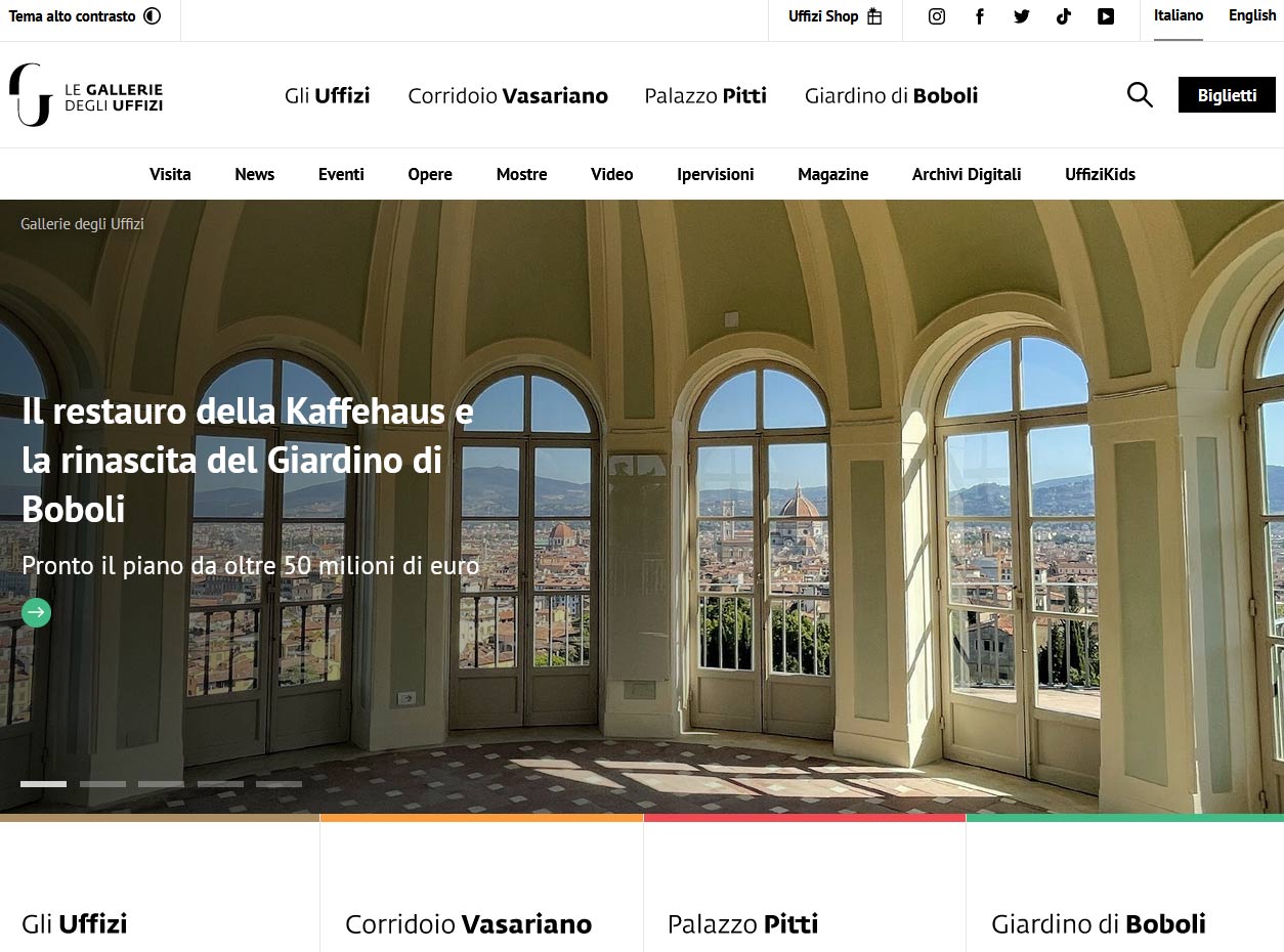 Il sito www.uffizi.it

