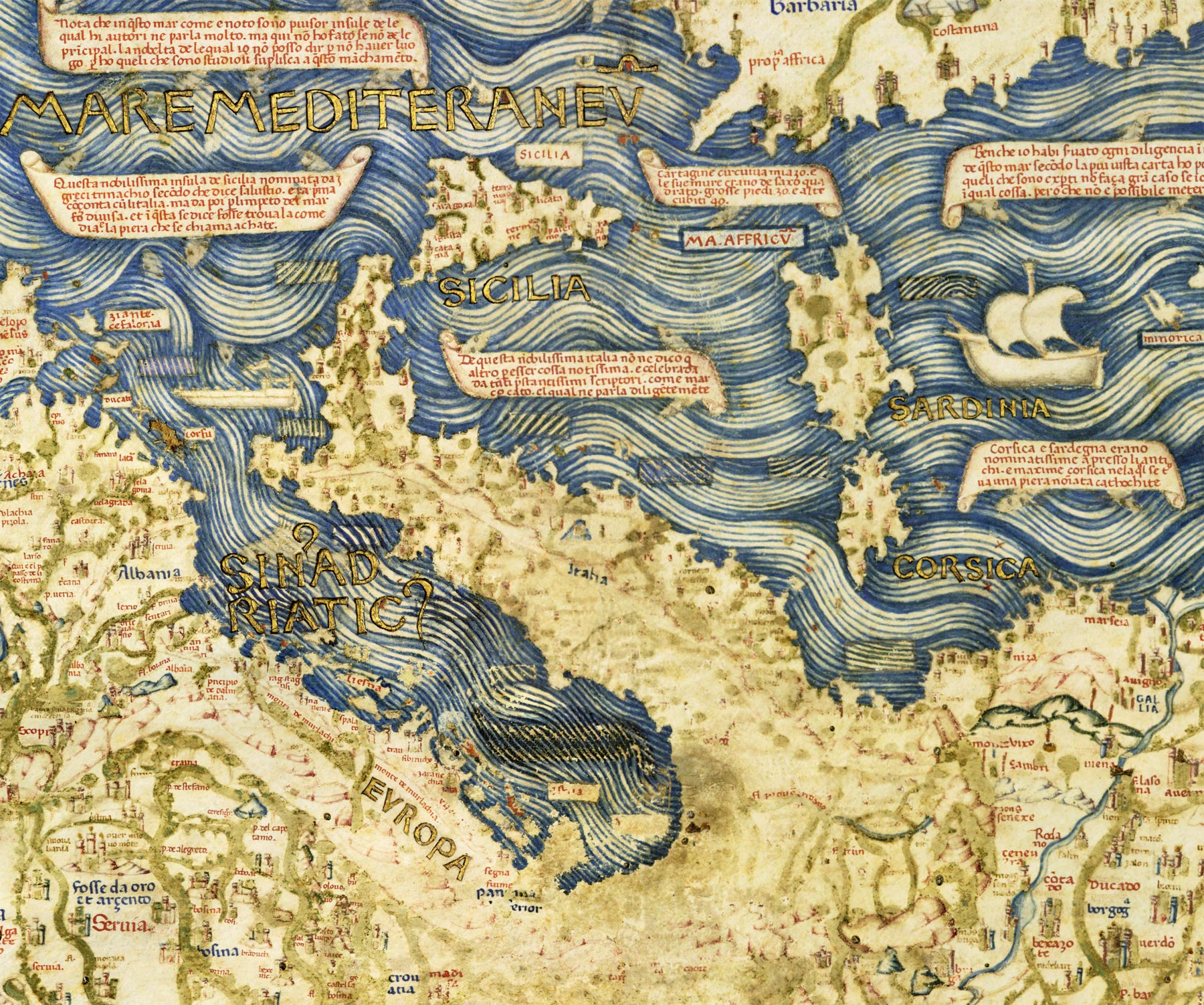 Voyage en haute-résolution dans la carte médiévale de Fra Mauro - Sciences  et Avenir