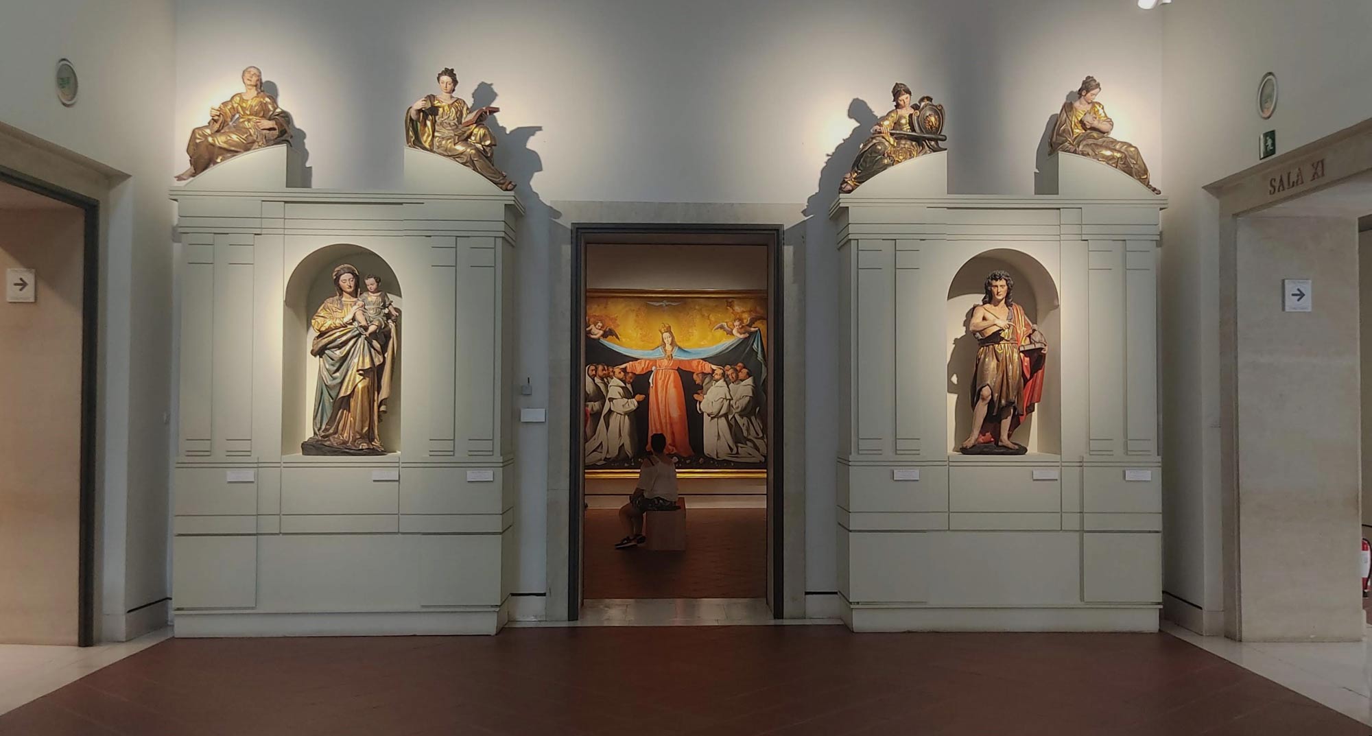 La sala con le opere di Francisco de Zurbarán