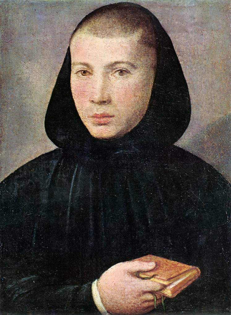 Giovan Francesco Caroto, Ritratto di giovane monaco benedettino (1520-1525 circa; olio su tela, 43 x 33 cm; Verona, Museo di Castelvecchio)