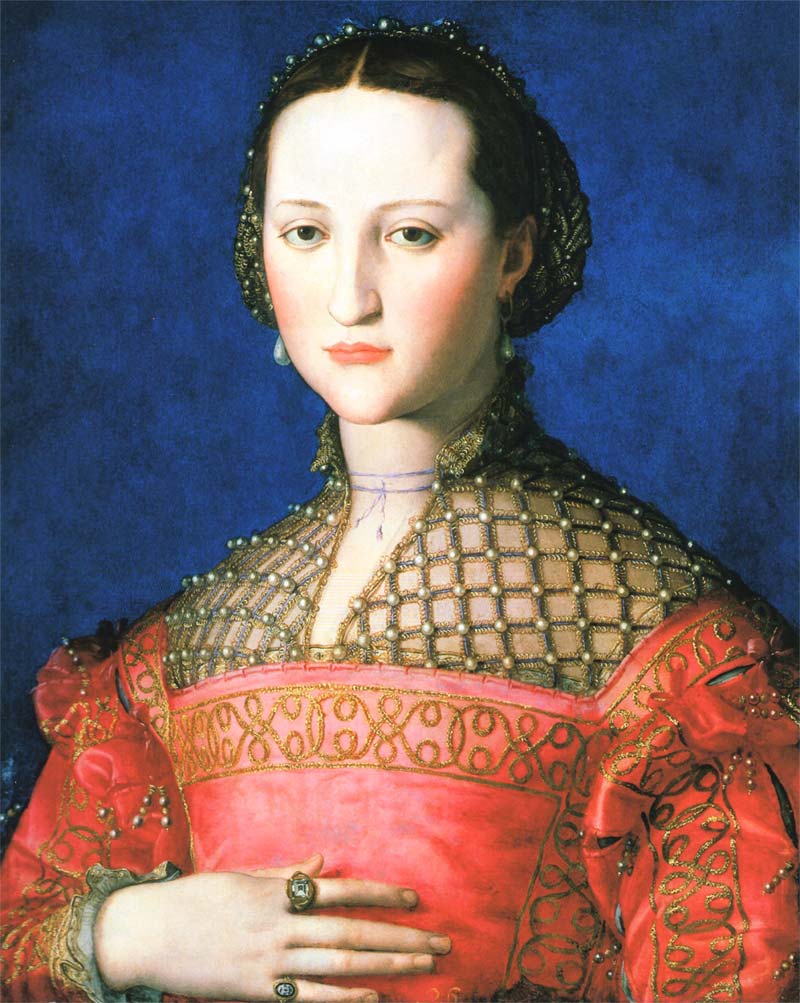 Bronzino, Ritratto di Eleonora di Toledo (1543; olio su tavola, 59 x 46 cm; Praga, Národní Galerie)