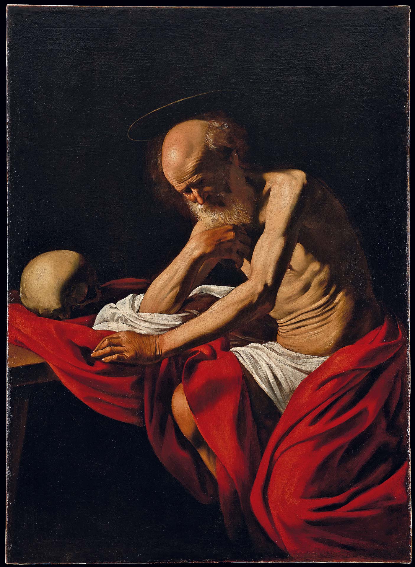 Caravaggio, San Gerolamo Penitente (1605; olio su tela, 145,50 x 101,50 cm; Montserrat, Museu de Montserrat). Foto di Dani Rovira