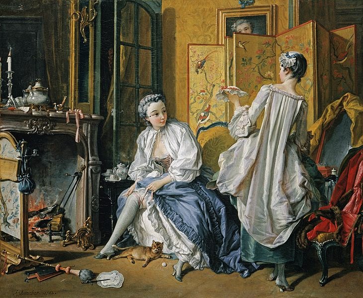 François Boucher, La toilette (1742; olio su tela, 52,5 x 66,5 cm; Madrid, Museo Nacional, Thyssen-Bornemisza)