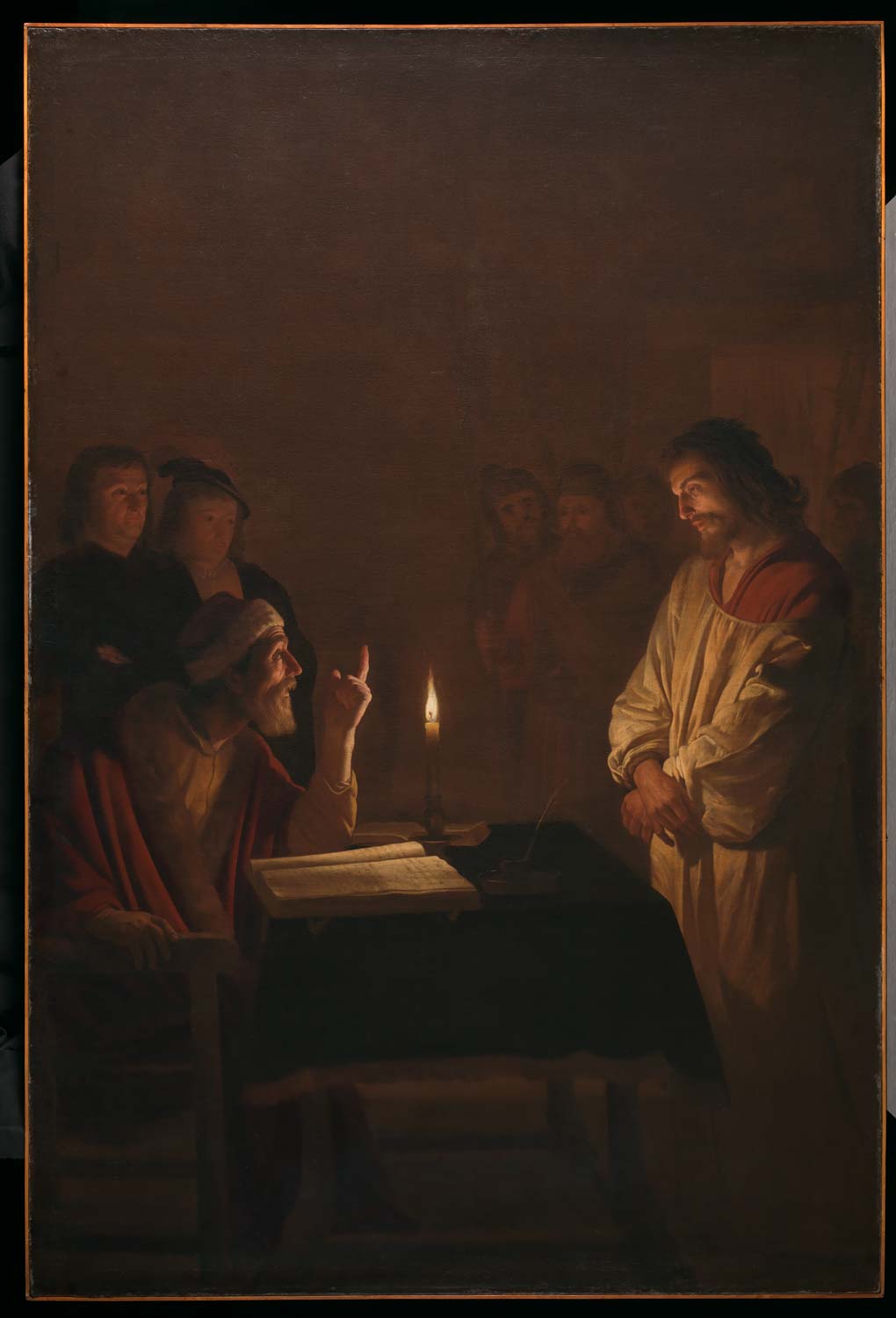 Gherardo delle Notti (Gerrit van Honthorst), Cristo davanti a Caifa (1617 circa; olio su tela, 272 x 183 cm; Londra, The National Gallery)