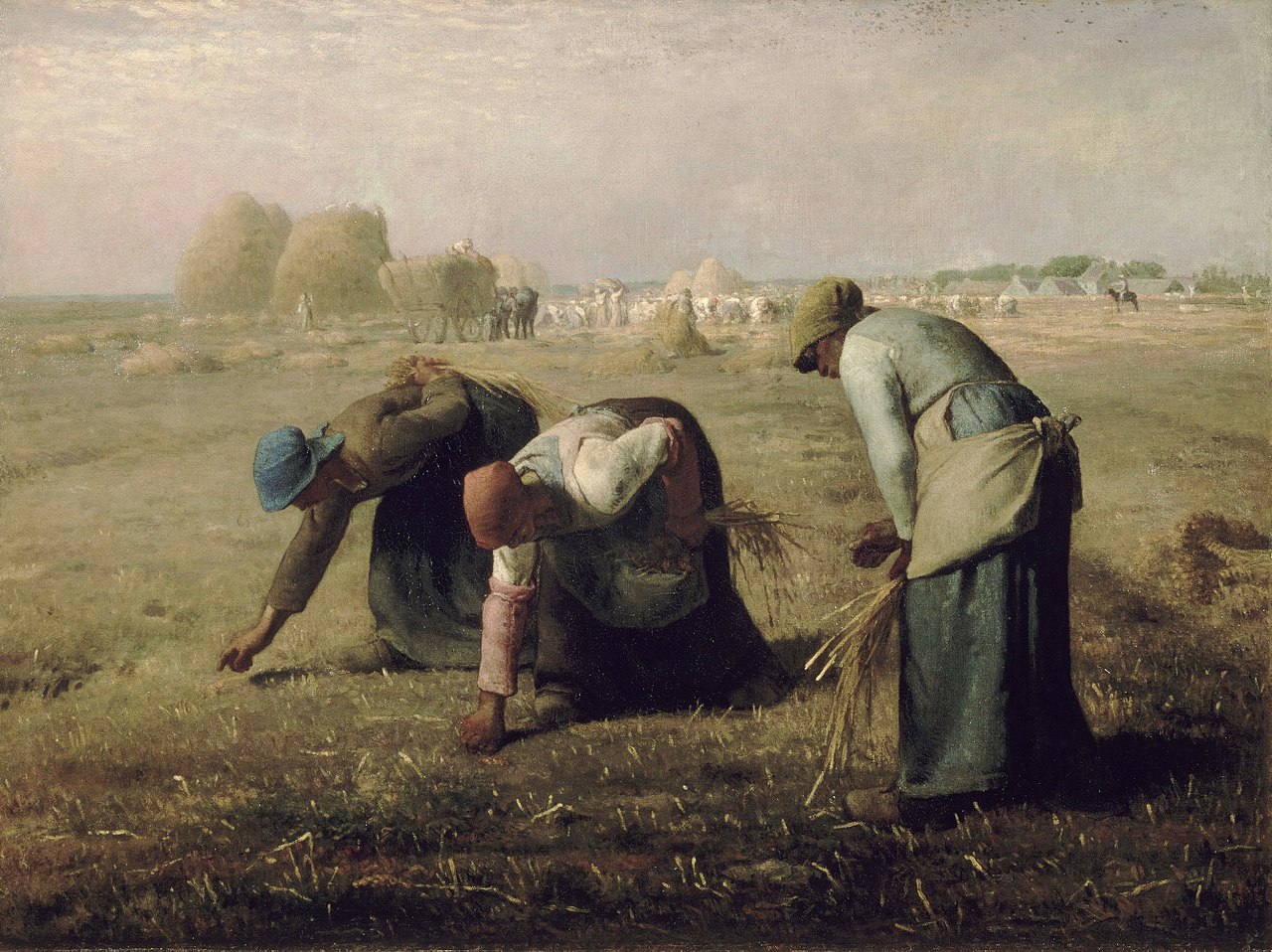 Jean-François Millet, Le spigolatrici (1857; olio su tela, 83,8 x 111,8 cm; Parigi, Musée d'Orsay)