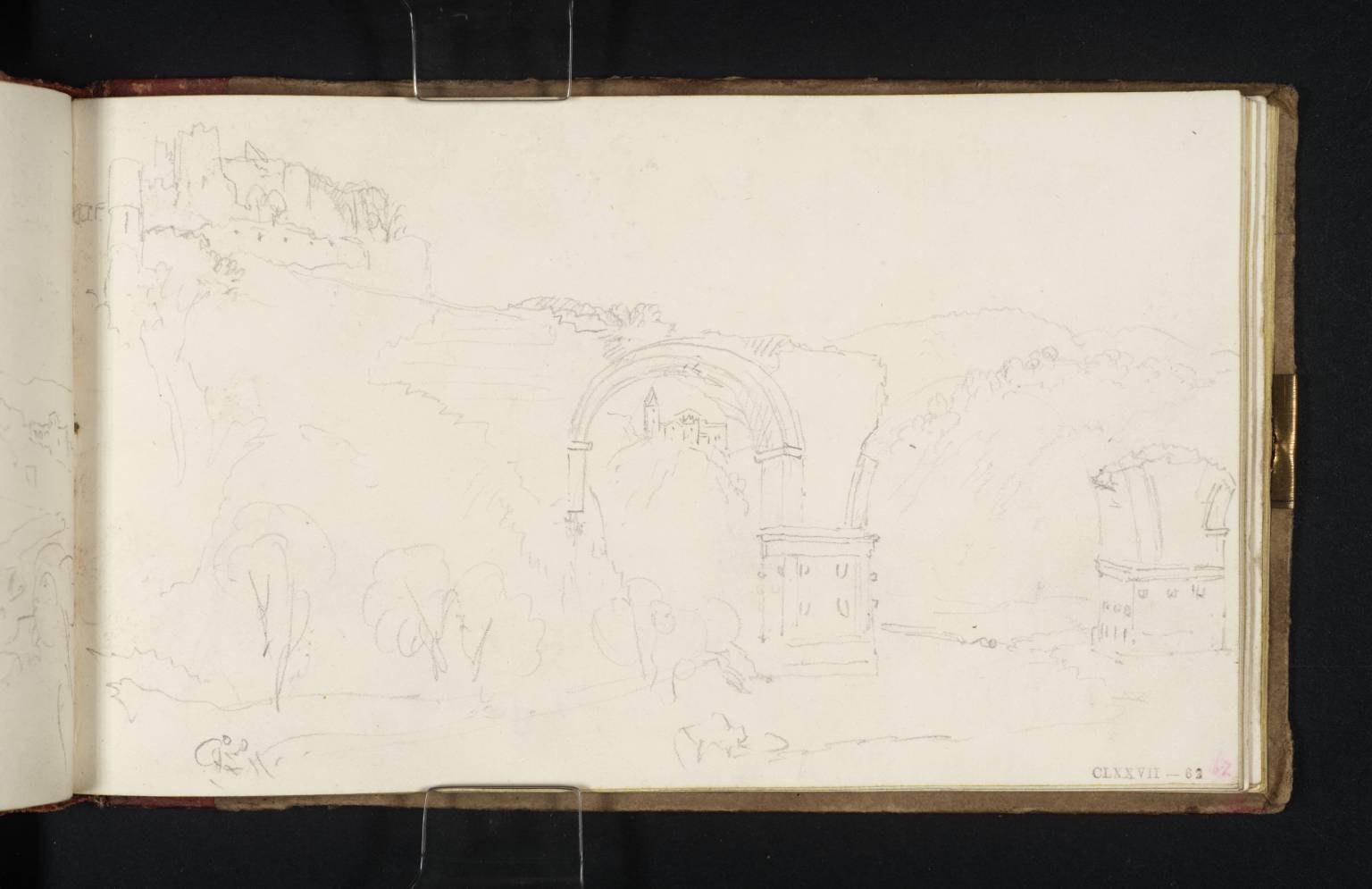William Turner, Il ponte di Augusto a Narni (1819; matita su carta, 110 x 186 mm; Londra, Tate Britain)