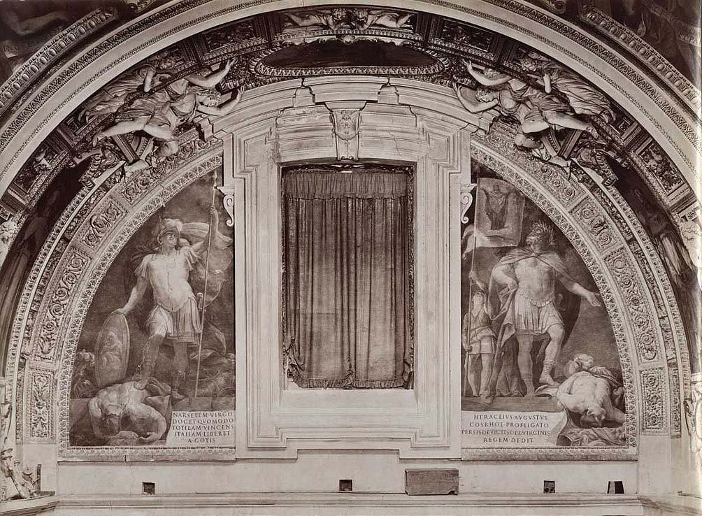 Guido Reni, Narsete vittorioso su Totila ed Eraclio vittorioso su Cosroe (1615; affreschi; Roma, Santa Maria Maggiore)