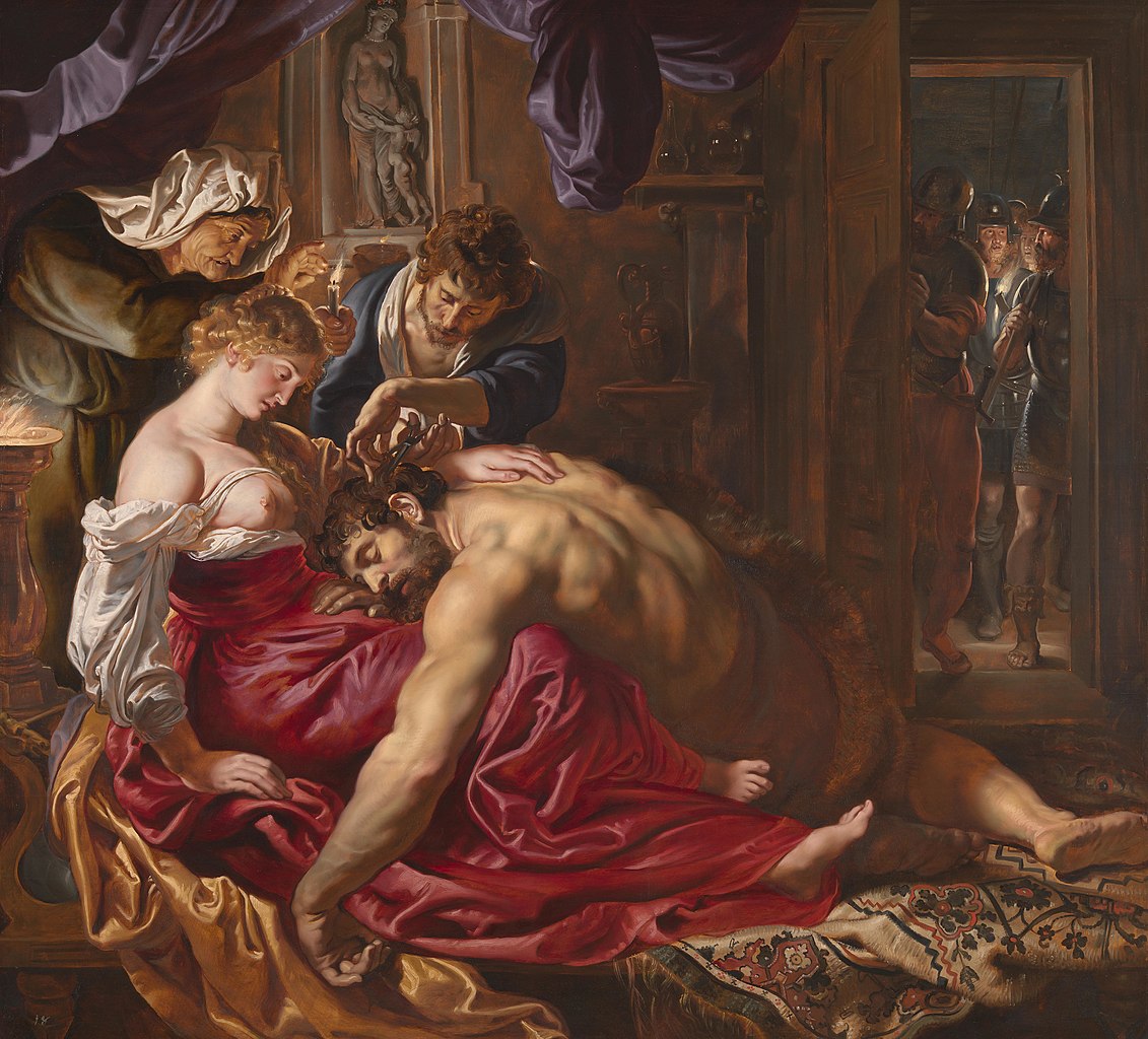 Pieter Paul Rubens, Sansone e Dalila (1609-1610 circa; oio su tavola, ,185 x 205 cm; Londra, National Gallery)