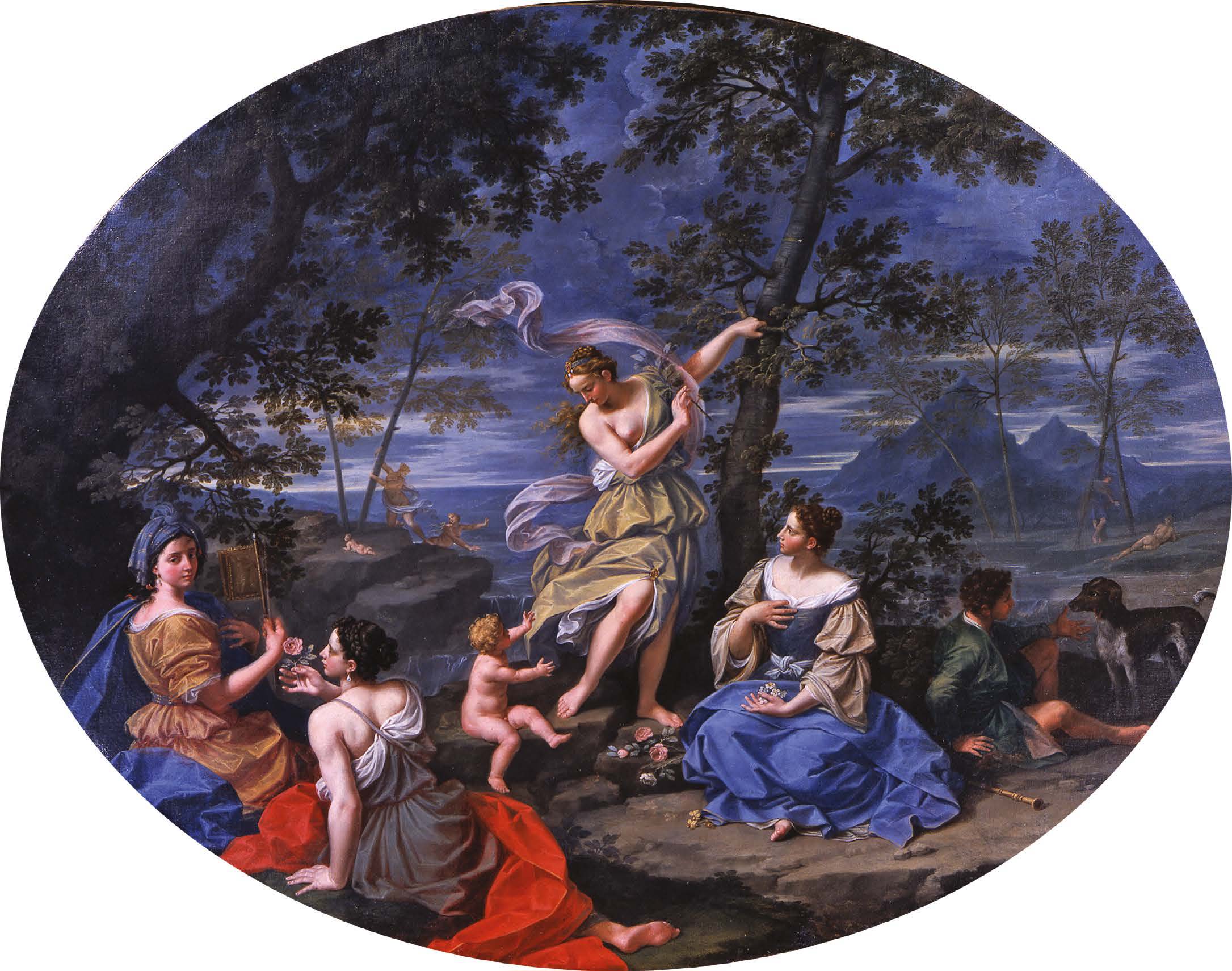 Donato Creti, Scena d'Arcadia (1720-1730 circa; olio su tela, 129 x 161 cm; Bologna, Pinacoteca Nazionale, inv. 398)