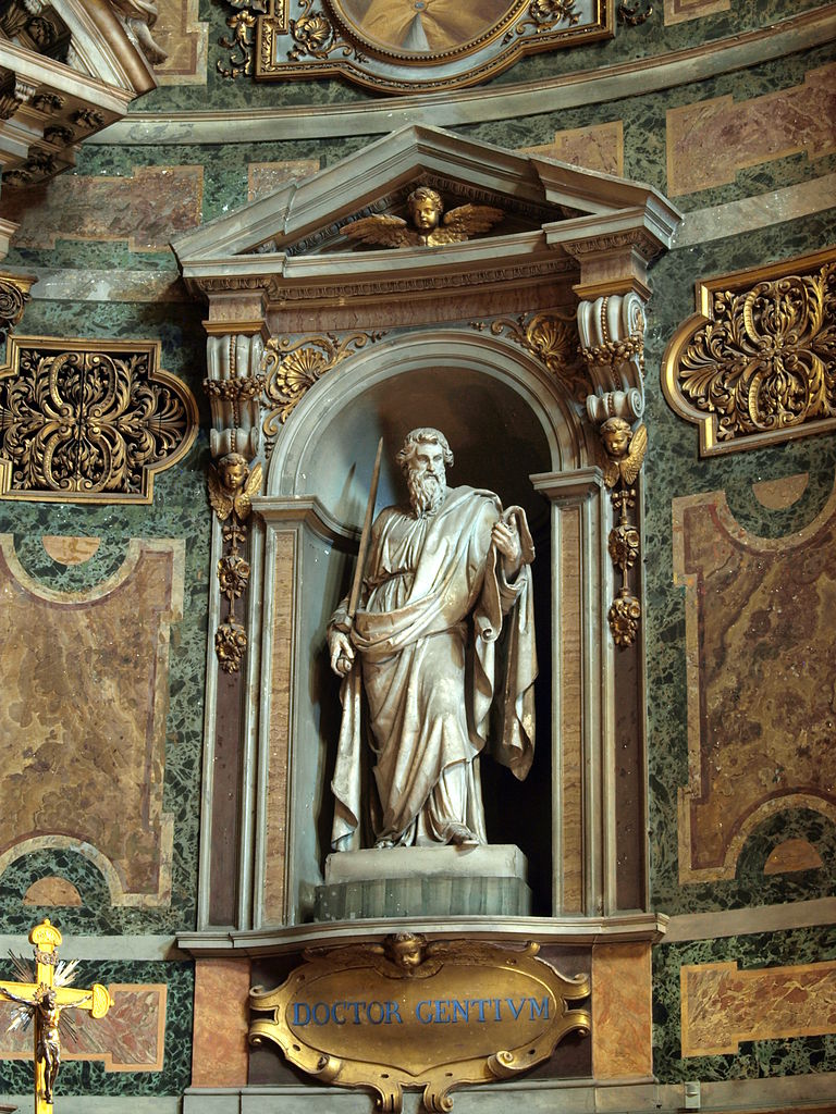 Adamo Tadolini, San Paolo (1840; gesso, altezza 300 cm; Roma, San Carlo ai Catinari)
