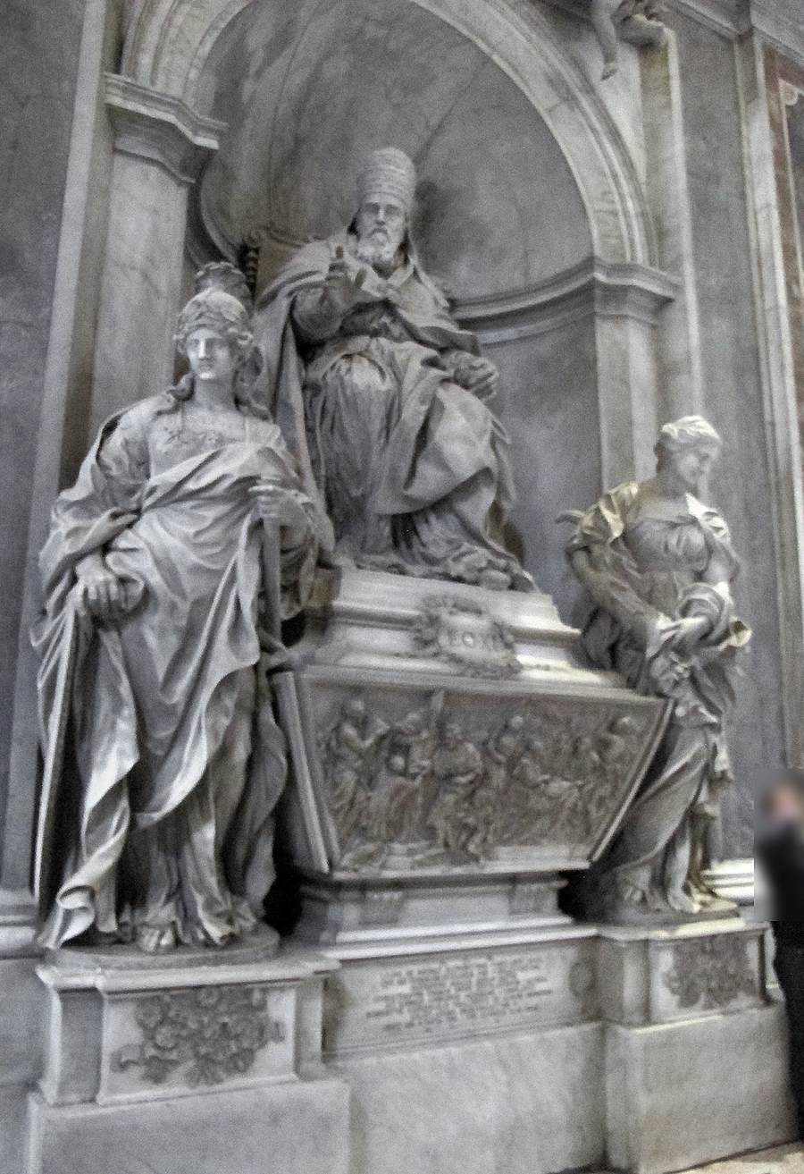 Alessandro Algardi, Monumento funebre di Leone XI (1634-1644; marmo; Città del Vaticano, Basilica di San Pietro)
