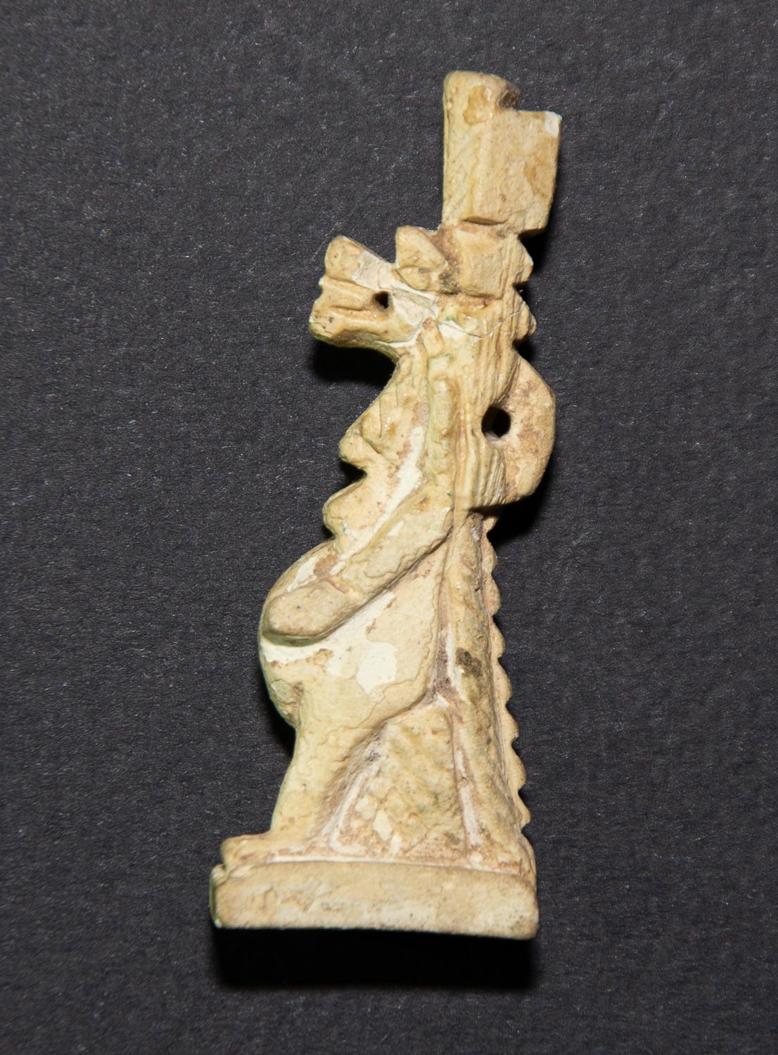 Phoenician art, Amulet of Tawaret (Phoenician-Punic age; siliceous paste; Cagliari, Museo Archeologico Nazionale)