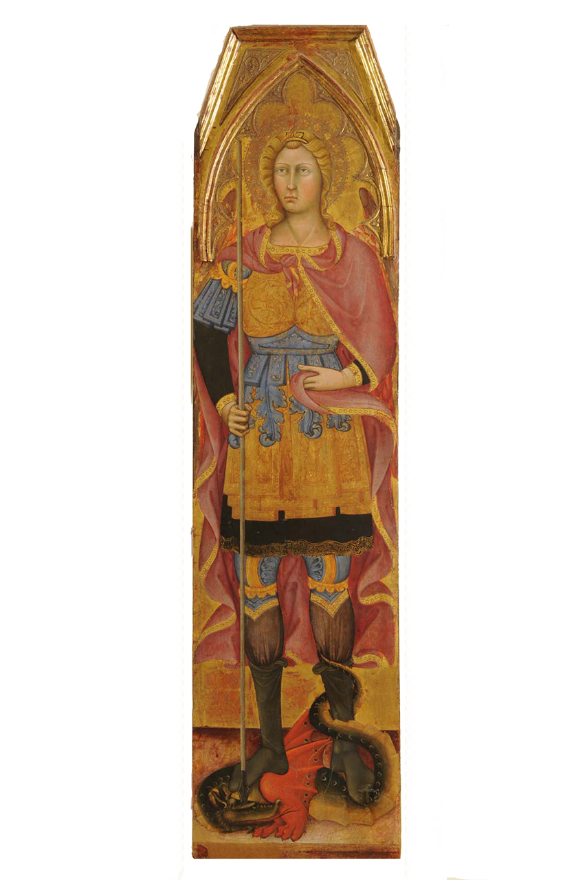 Andrea di Bartolo, San Michele (inizi del XV secolo; tempera su tavola, 144 x 36 cm; Urbino, Galleria Nazionale delle Marche)