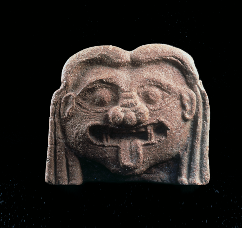 A Gorgon-headed antefix from the Archaeological Museum of Murlo