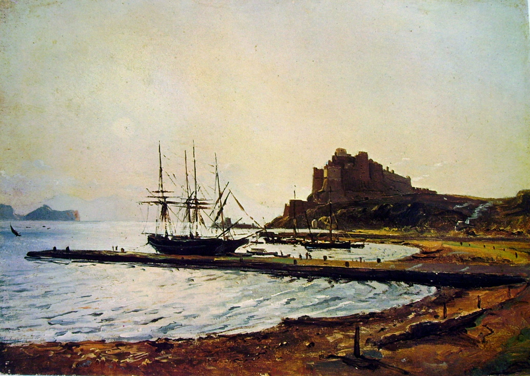 Anton Sminck van Pitloo, Il castello di Baia (1830; olio su tela, 24 x 34 cm; Sorrento, Museo Correale)
 Anton Sminck van Pitloo, Il castello di Baia (1830; olio su tela, 24 x 34 cm; Sorrento, Museo Correale)