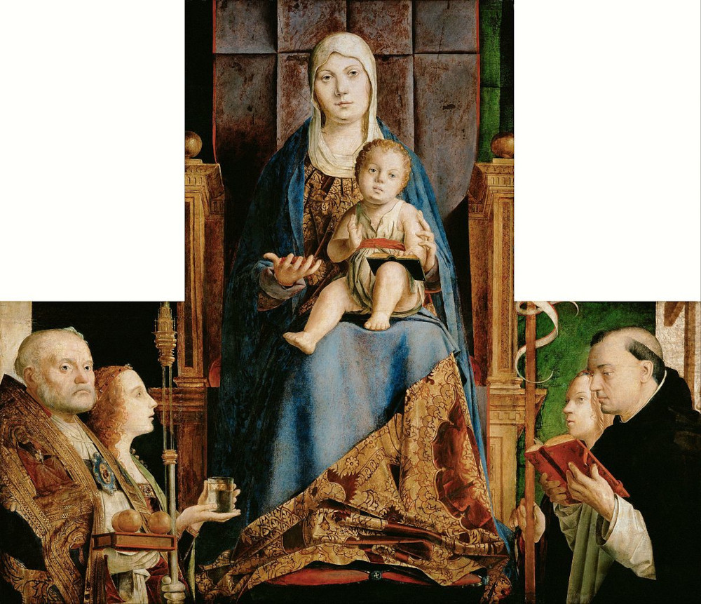 Antonello da Messina, Retablo de San Cassiano (1475-1476; óleo sobre tabla, 115 x 135,6 cm; Viena, Kunsthistorisches Museum)