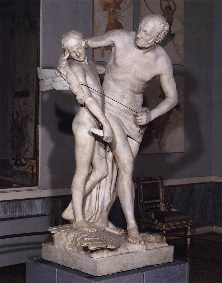 Antonio Canova, Dedalo e Icaro (1777-1779; marmo, 200 x 95 x 97 cm; Venezia, Museo Correr)
