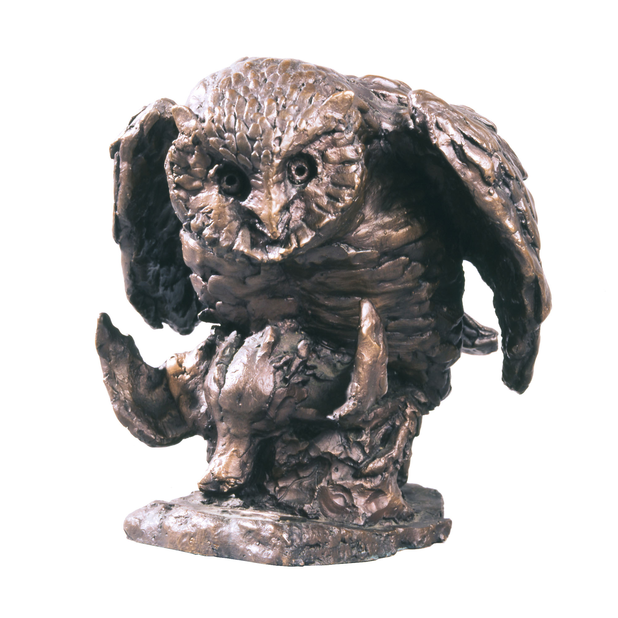 Antonio Ligabue, Gufo con preda (1957-1958; bronzo, 23 esemplari, 23 x 17 x 24 cm; Parma, Galleria Centro Steccata)
