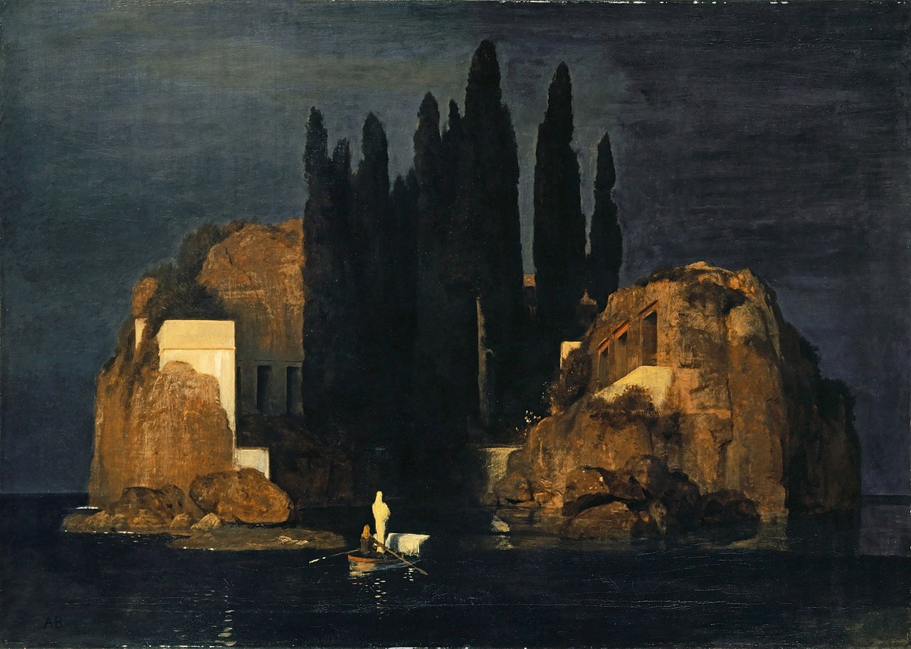 Arnold Böcklin, L’isola dei morti (maggio 1880; olio su tela, 110,9 x 156,4 cm; Basilea, Kunstmuseum)
