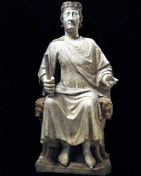 Arnolfo di Cambio, Ritratto di Carlo d'Angiò (1277; marmo; Roma, Musei Capitolini)
