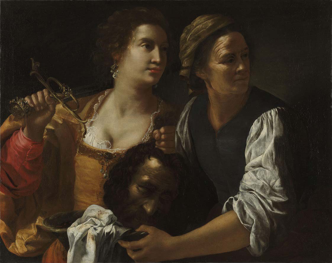 Artemisia Gentileschi, Giuditta e la sua ancella con la testa di Oloferne (olio su tela, 73 × 93 cm; Oslo, Nasjonalmuseet for kunst, arkitektur og design, inv. NMK.LAAN.2022.0028). Foto Nasjonalmuseet/Børre Høstland/Annar Bjørgli
 Artemisia Gentileschi, Giuditta e la sua ancella con la testa di Oloferne (olio su tela, 73 × 93 cm; Oslo, Nasjonalmuseet for kunst, arkitektur og design, inv. NMK.LAAN.2022.0028). Foto Nasjonalmuseet/Børre Høstland/Annar Bjørgli