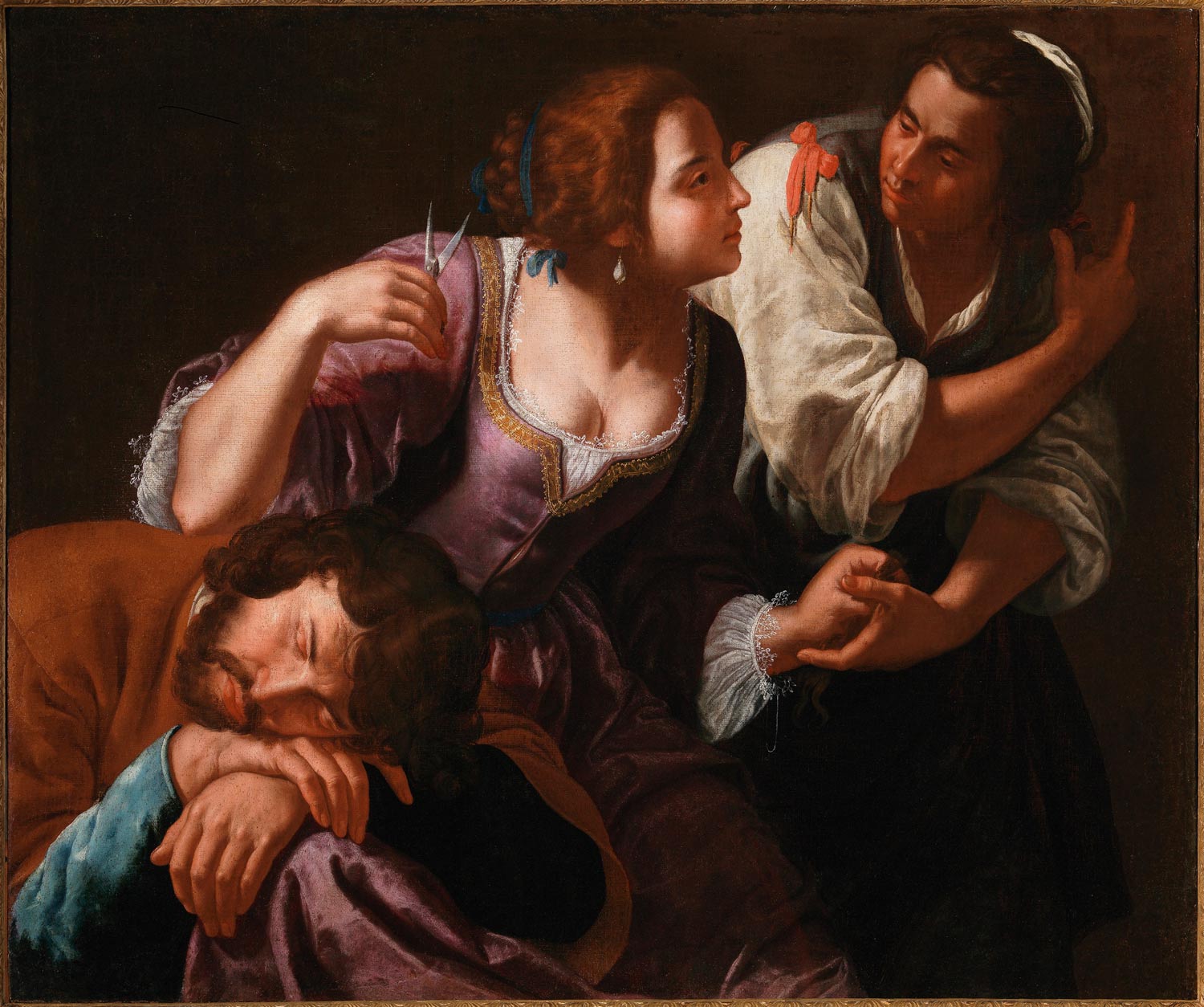 Artemisia Gentileschi, Sansone e Dalila (olio su tela, 90,50 x 109,50 cm; Collezione Intesa Sanpaolo | Napoli, Gallerie d’Italia). Archivio Patrimonio Artistico Intesa Sanpaolo / © Claudio Giusti
 Artemisia Gentileschi, Sansone e Dalila (olio su tela, 90,50 x 109,50 cm; Collezione Intesa Sanpaolo | Napoli, Gallerie d’Italia). Archivio Patrimonio Artistico Intesa Sanpaolo / © Claudio Giusti