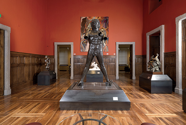 Arturo Martini, Ercole e il leone di Giuda (1936; bronzo, altezza 260 cm; Aosta, Castello Gamba)