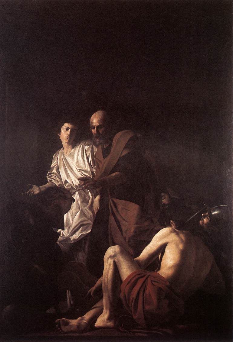Battistello Caracciolo, Liberazione di San Pietro (1615; olio su tela, 310 x 207 cm; Napoli, Pio Monte della Misericordia)

