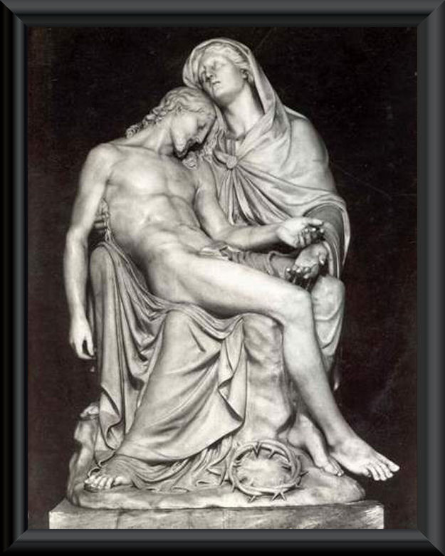 Benedetto Cacciatori, Pietà (1830; marmo; Saint-Pierre-de-Curtille, Abbazia di Hautecombe)

