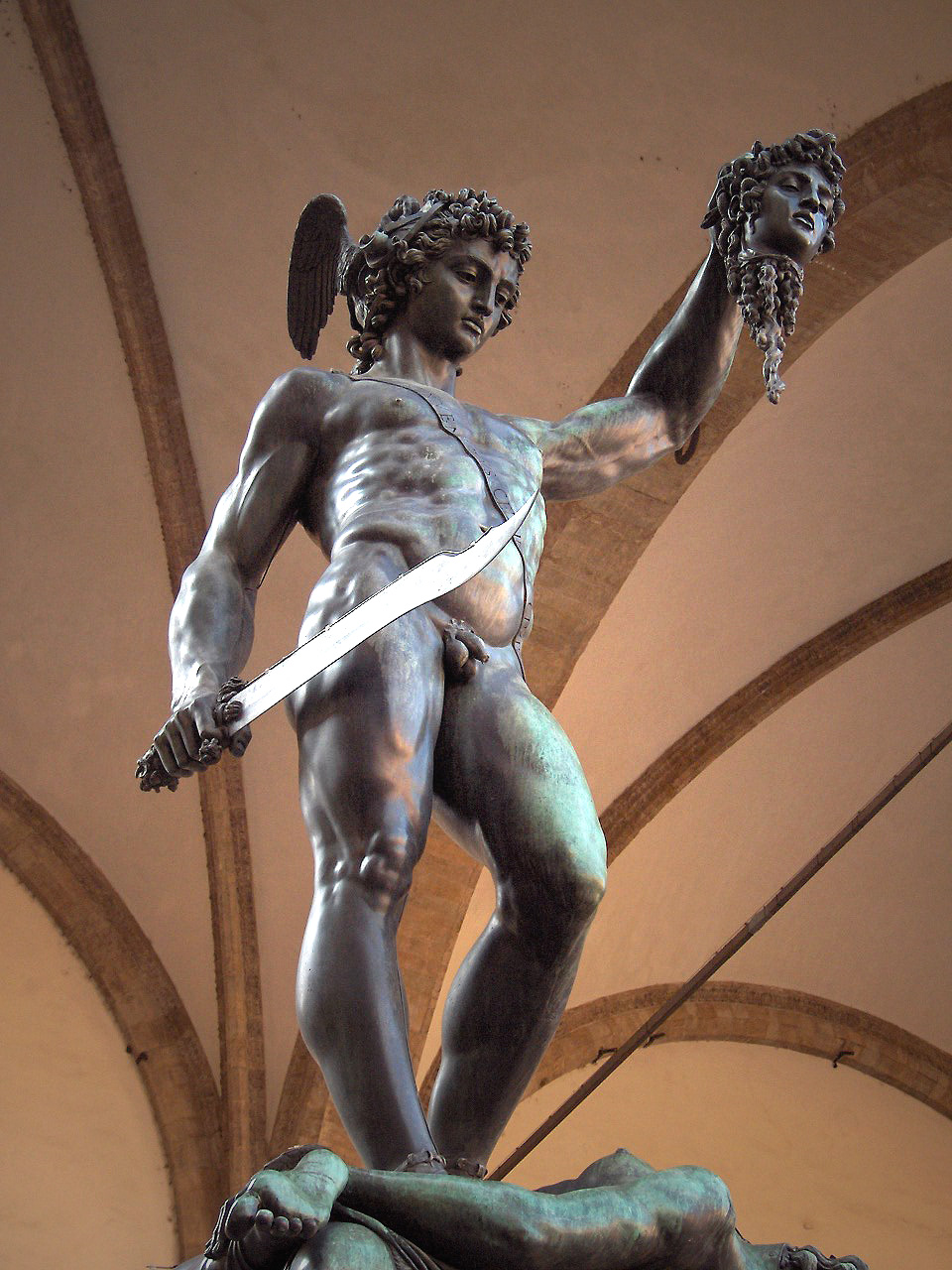 Benvenuto Cellini, Perseo (1545-1554; bronzo, altezza 519 cm; Firenze, Loggia dei Lanzi)
