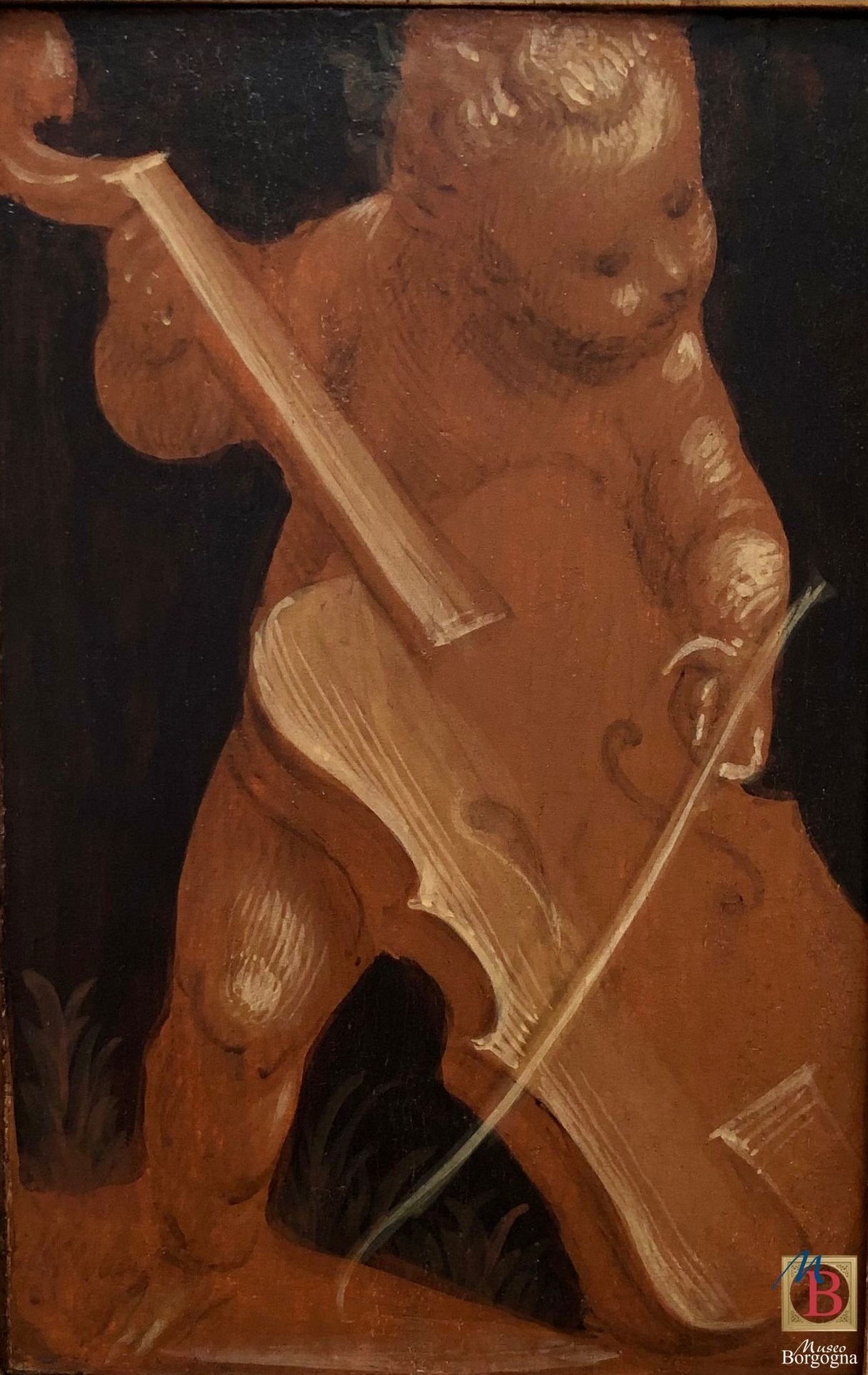 Bernardino Lanino (attr.), Angelo che suona la viola da gamba (34,5 x 23 cm; Vercelli, Museo Borgogna)